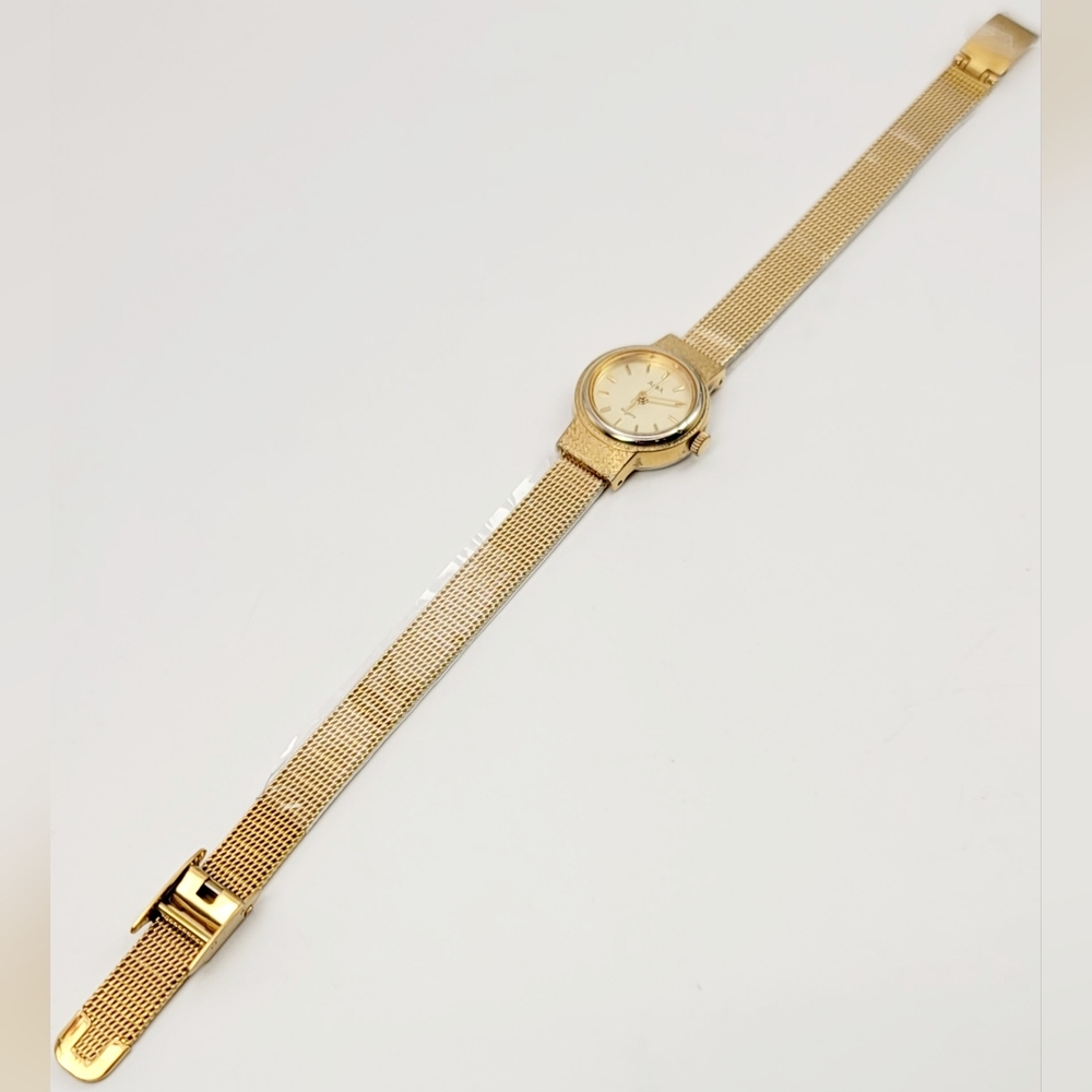Vintage Seiko ALBA V233-0490 Japan Quartz Women’s Watch – Gold Tone Mesh Band - Picture 5 of 7